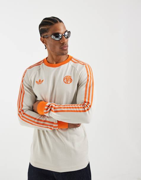 adidas Performance – FC Bayern Originals – Beżowy T-shirt z długimi rękawami - view 1