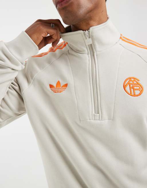 adidas Performance - FC Bayern Originals - Top à col zippé - Beige, 3 de 5