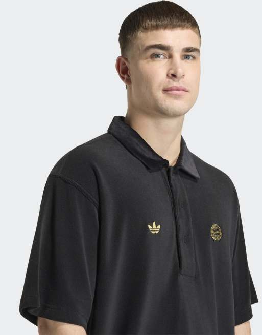 adidas performance Fc bayern polo shirt in black, 3 of 4