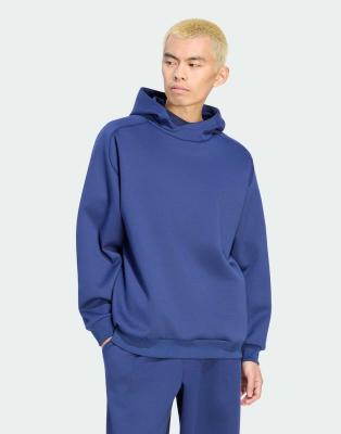Adidas Uomo Blu Mens Felpa Con Cappuccio In Maglia Soft Lux Winter Taglia XL, JD Sports - Immagine 3