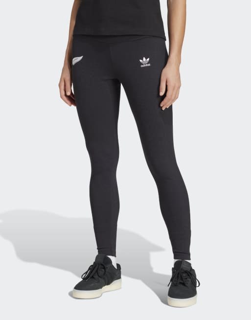 adidas Performance – Ferns Essentials – Czarne legginsy z podwyższonym stanem