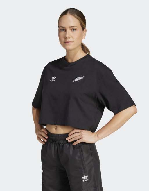 adidas performance - Ferns Essentials - T-shirt crop top - Noir