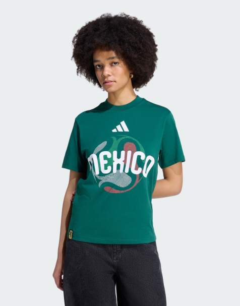 adidas Performance – Fifa World Cup 26™ – Ciemnozielony T-shirt z motywem reprezentacji Meksyku - view 1