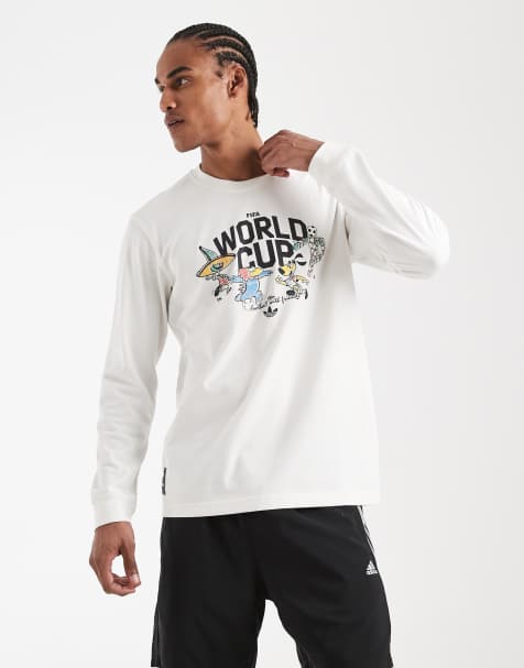 adidas performance Fifa world cup 26™ mascot long sleeve t-shirt in cloud white - view 1