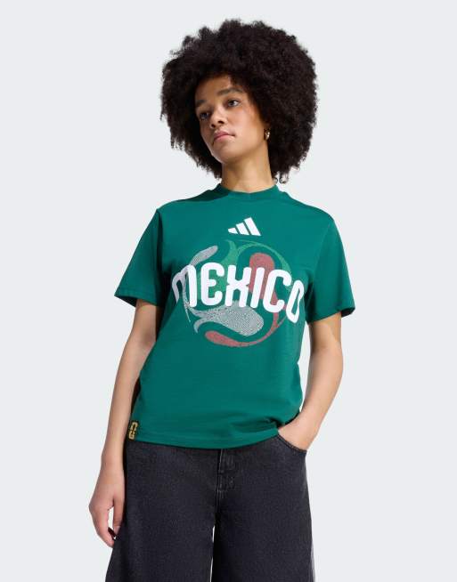 adidas Performance - Fifa World Cup 26™ Mexico - T-shirt in donkergroen, 3 van 4