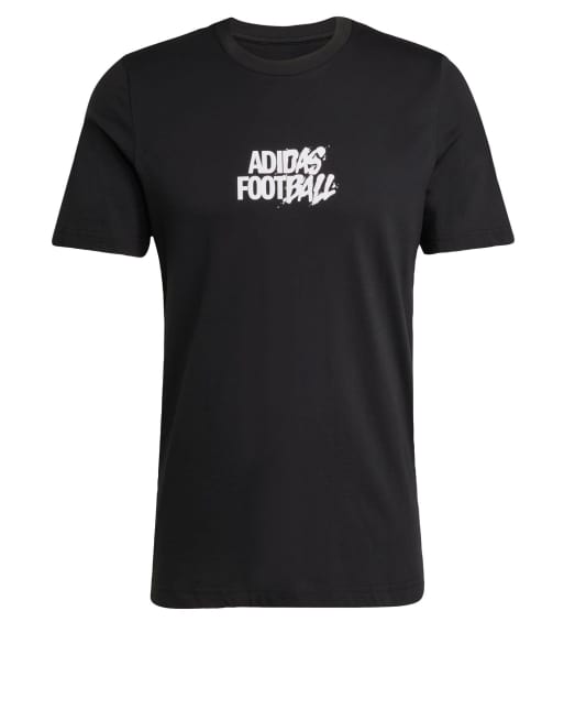 adidas performance Football tango history graphic tee in black, 5 of 5