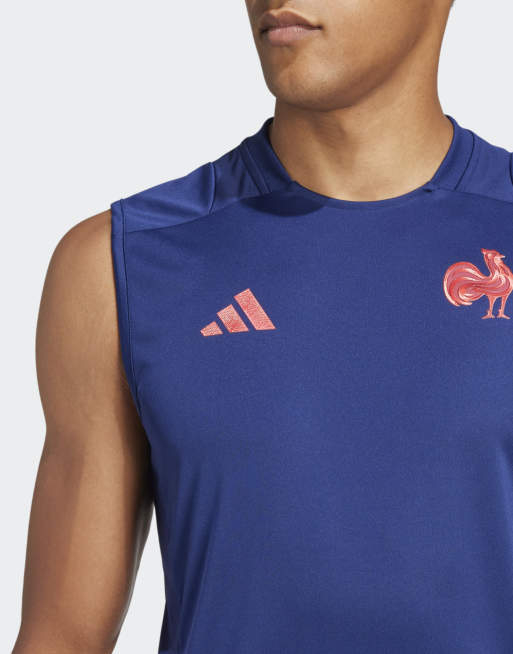adidas Performance – France – Ciemnoniebieski dżersejowy top sportowy, 2 z 4