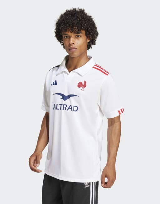 adidas performance France rugby away jersey in white, 2 of 4