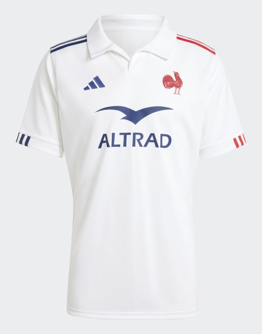 adidas performance France rugby away jersey in white, 3 of 4