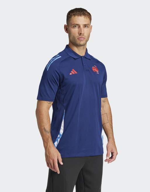 adidas Performance – France – Trainings-Polohemd in Dunkelblau, 3 von 4