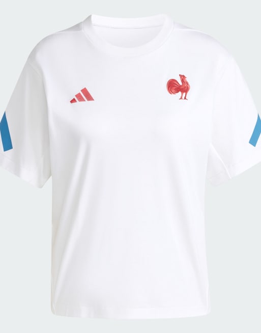 adidas performance France travel Z.N.E. tee in white, 3 of 4
