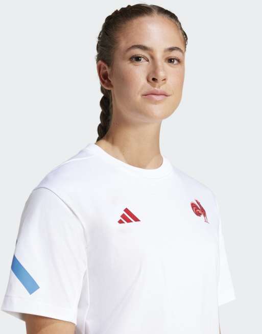 adidas performance France travel Z.N.E. tee in white, 4 of 4