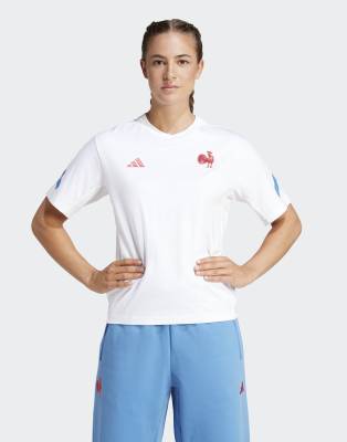 adidas Performance - France Z. N.E. - T-Shirt in Weiß