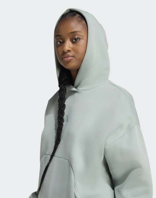 adidas Performance Future icons 3-stripes hoodie in wonder sage, 3 of 4