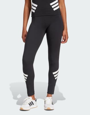 adidas performance Future icons 3-stripes leggings in black