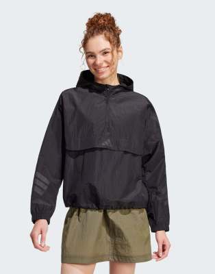 adidas performance Future icons 3-stripes windbreaker in black