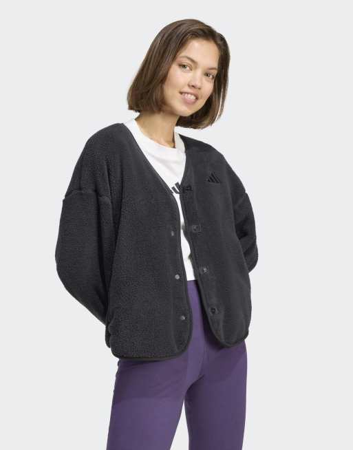 adidas Performance - Future Icons - Fleecevest met 3-Stripes in zwart, 3 van 4