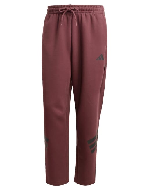 adidas Performance – Future Icons – Rödbruna byxor med fickor och 3 ränder, 4 av 4
