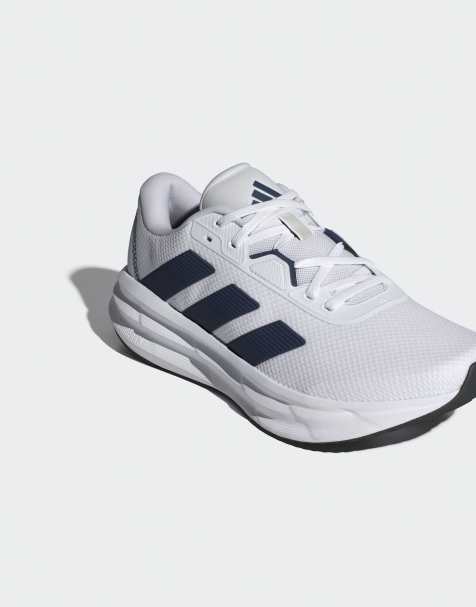 adidas performance Galaxy 7 running shoes in cloud white / dark blue / core - view 1