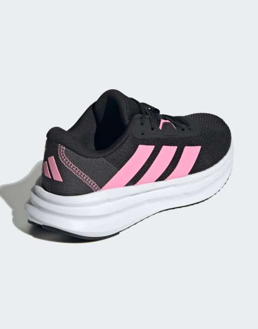 adidas performance Galaxy 7 running shoes in core black / bliss pink / carbon, 3 of 4