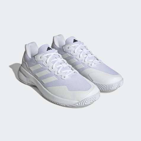 adidas performance Gamecourt 2.0 tennis shoes in cloud white / cloud white / ma - view 1