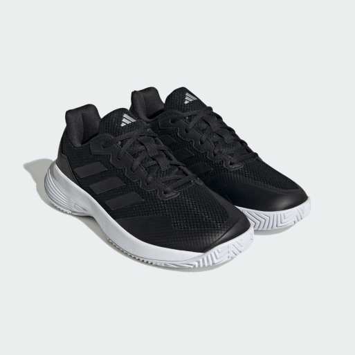 adidas performance Gamecourt 2.0 tennis shoes in core black / core black / silv