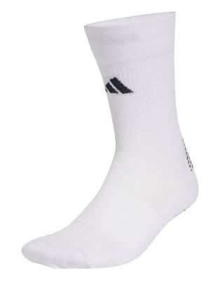 adidas Performance - Gepolsterte Crew-Fußballsocken in Weiß / Weiß / Schwarz mit Grip-Print und Logo