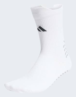 adidas performance - Gepolsterte Performance-Crew-Fußballsocken in Weiß/Schwarz mit Grip-Print und Logo