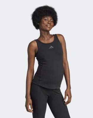 adidas Performance - Geripptes Umstands-Tanktop in Schwarz