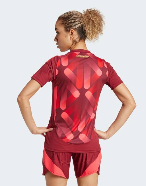 adidas performance Germany 25 (women's team) away jersey in team coll burgundy 2, 2 of 4