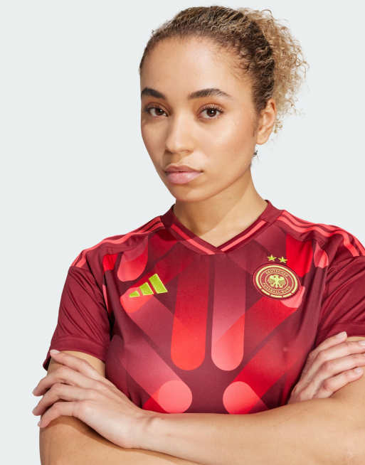 adidas performance Germany 25 (women's team) away jersey in team coll burgundy 2, 3 of 4