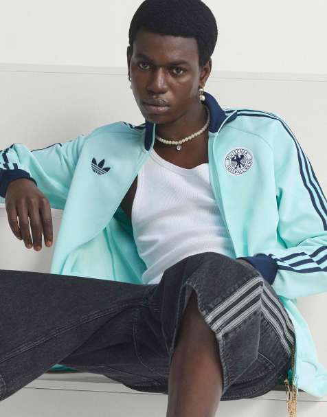 adidas performance - Germany Originals - Top sportivo color acqua semi flash - view 1