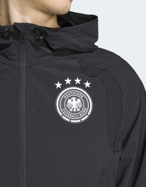 adidas Performance – Germany Tiro Travel – Windjacke in Schwarz mit durchgehendem Reißverschluss, 4 von 4