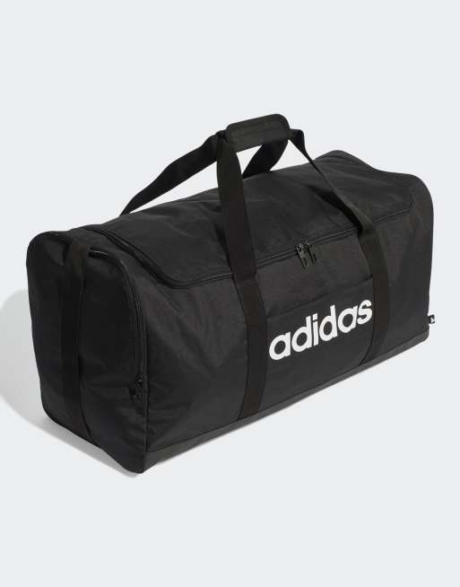 adidas Performance - Grand sac polochon avec motif linéaire - Noir et blanc
