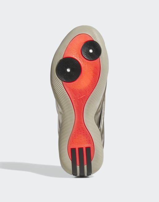 adidas performance Harden Volume 9 shoes in cyber metallic / core black / lucid red, 2 of 4