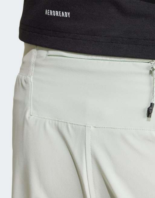 adidas Performance HEAT.RDY two-in-one HIIT shorts in linen green, 2 of 3