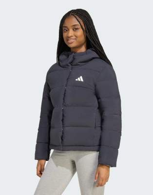 adidas Performance - Helionic Climawarm - Daunenjacke in Schwarz mit Kapuze