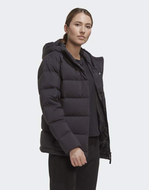 adidas performance – Helionic – Czarna puchowa kurtka z kapturem