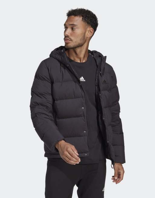 adidas Performance - Helionic - Donsjack met capuchon in zwart