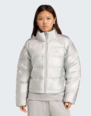 adidas Performance - Helionic Holiday Climawarm - Daunenjacke in Silver Metallic-Silber
