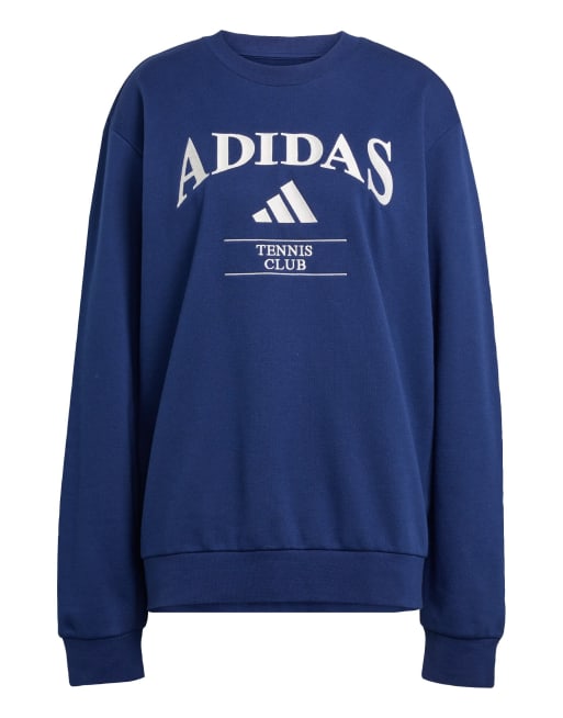 adidas Performance – Heritage – Ciemnoniebieska bluza z okrągłym dekoltem i grafiką, 4 z 4