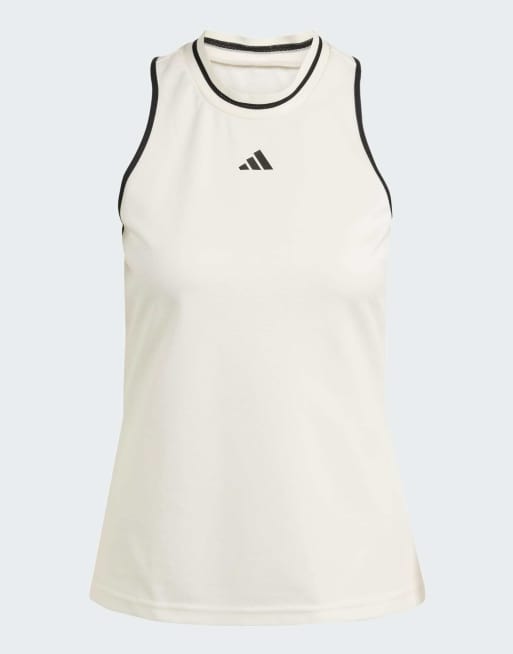 adidas Performance – Heritage – Klassisches Tennid-Tanktop in Kalkweiß, 2 von 4