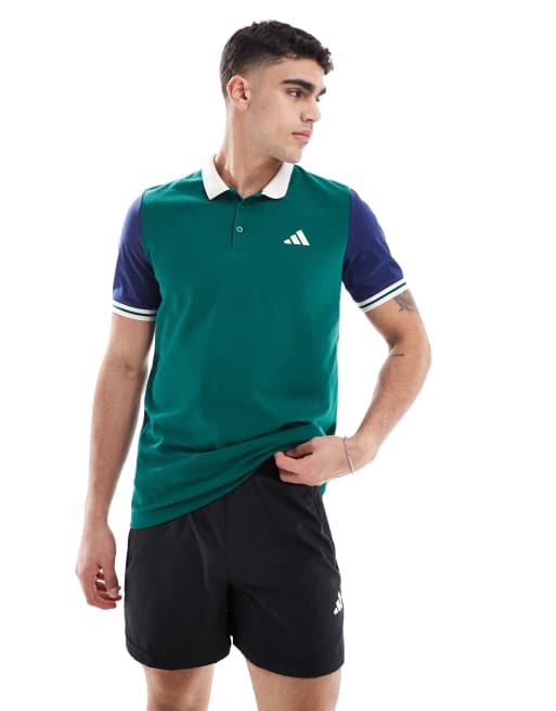 adidas Performance - Heritage - Tennispolo in groen