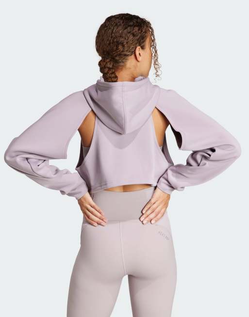 ADIDAS PWI L MS HIIT, Deep purple Women's Crop Top