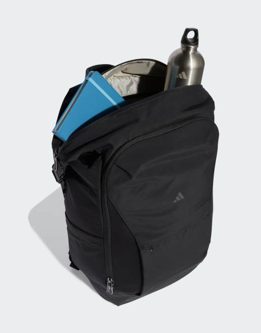 adidas performance Hiit+ backpack in black / grey strata, 4 of 4