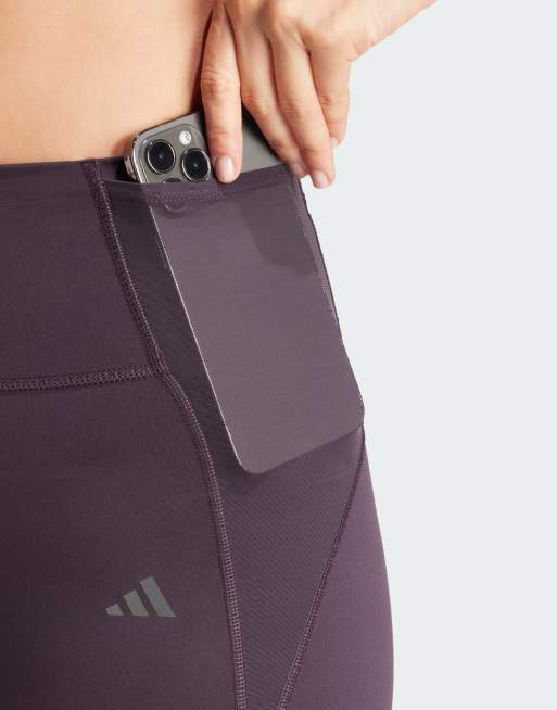 adidas Performance – HIIT – Schmal geschnittene 7/8-Sportleggings in Lila, 3 von 4