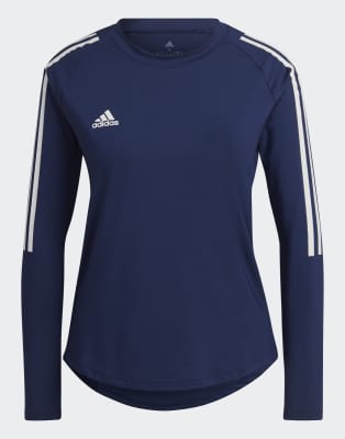 adidas Performance - Hilo - Langärmliges Trikot in Team Navy Blue 2 / Weiß-Blau