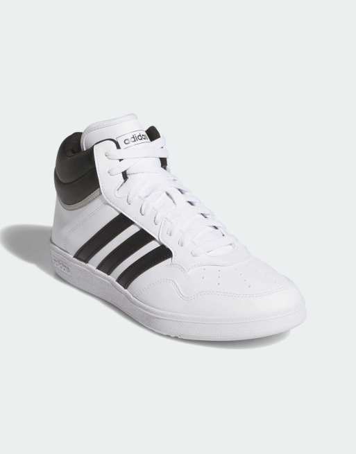 adidas Performance - Hoops 4.0 - Hvide sneakers med mellemhøj kant og sorte detaljer