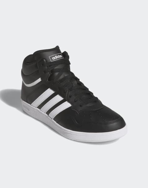 adidas performance Hoops 4.0 mid shoes in core black / cloud white / cor - view 1