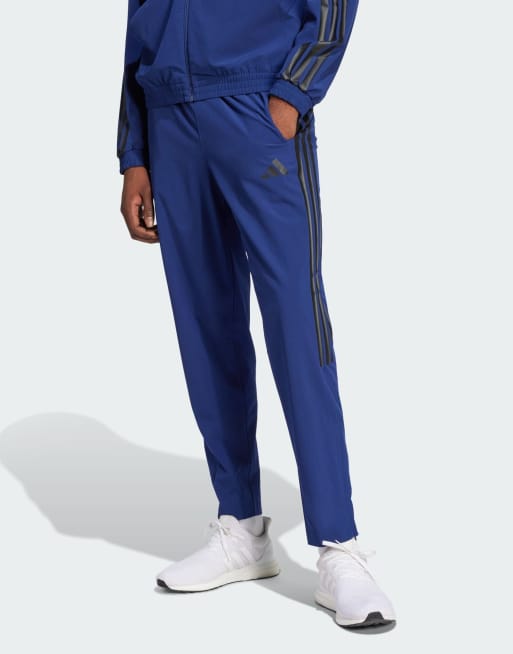 adidas Performance – House Of Tiro – Spodnie z tkaniny w ciemnoniebieskim i czarnym kolorze